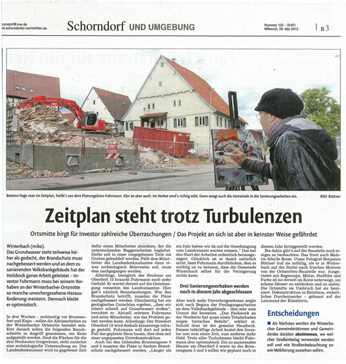 Zeitplan steht trotz Turbulenzen